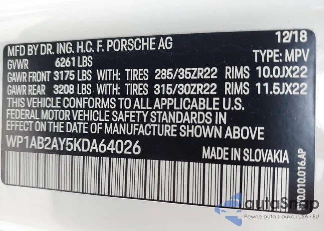 WP1AB2AY5KDA64026: 40496938