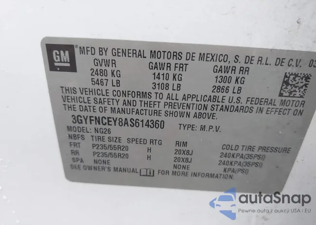 3GYFNCEY8AS614360: 40498725