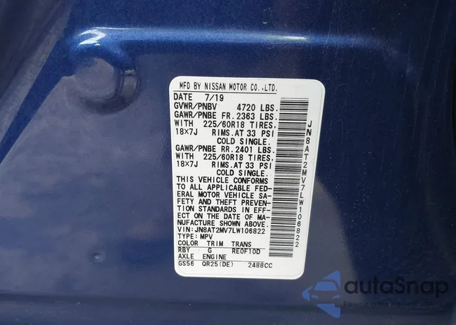 JN8AT2MV7LW106822: 40498680