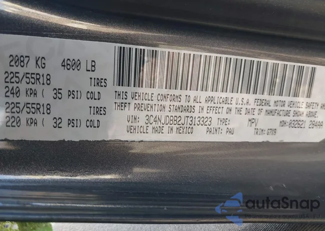 3C4NJDBB2JT313323: 40499738