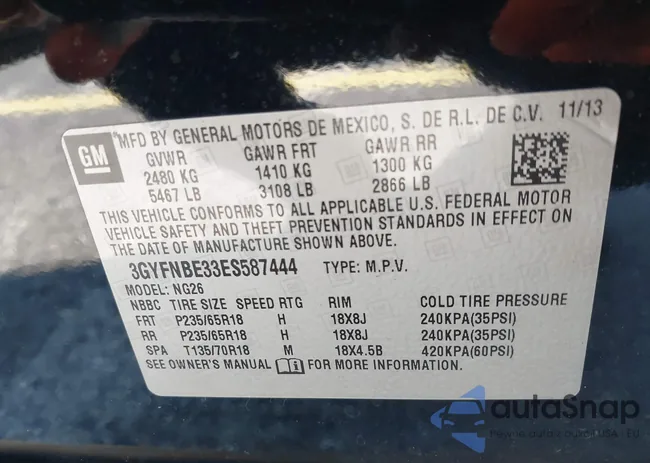 3GYFNBE33ES587444: 40499526