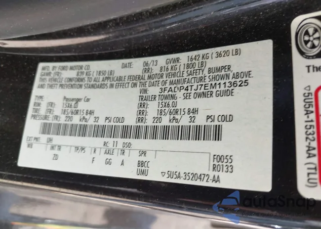 3FADP4TJ7EM113625: 40501087