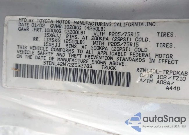 5TENL42N72Z032783: 40501113