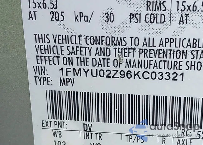 1FMYU02Z96KC03321: 40501762