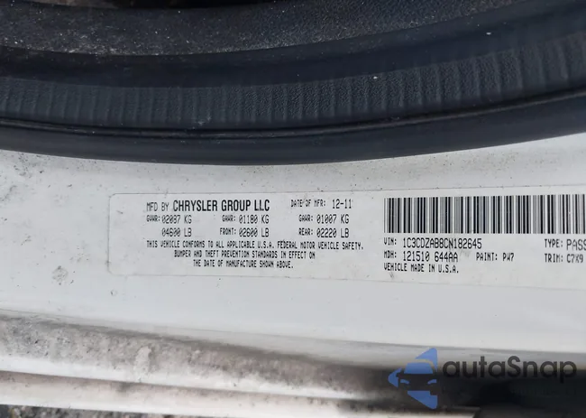 1C3CDZAB8CN182645: 40502637