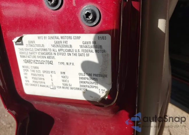 1GNEC16Z53J217042: 40502675