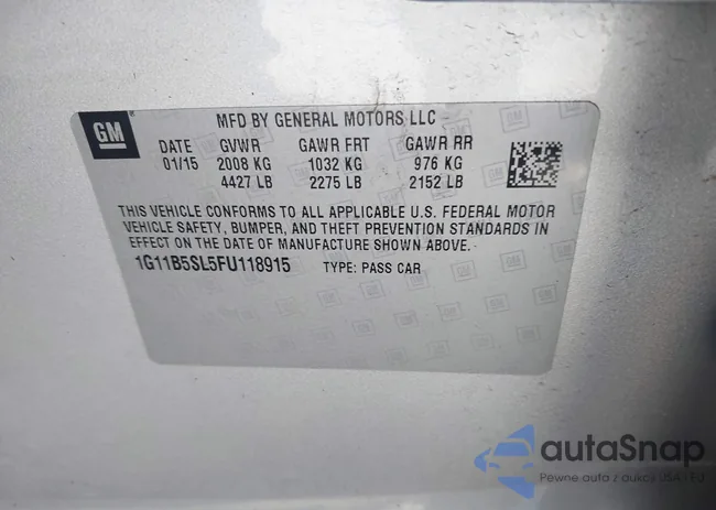 1G11B5SL5FU118915: 40506905