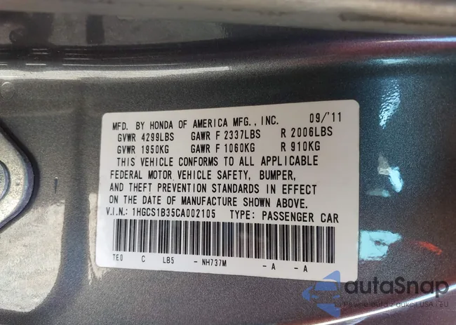 1HGCS1B35CA002105: 40506617