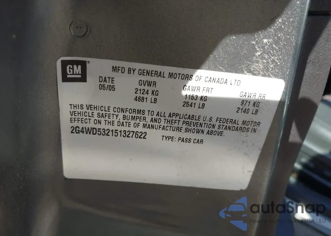 2G4WD532151327622: 40507286