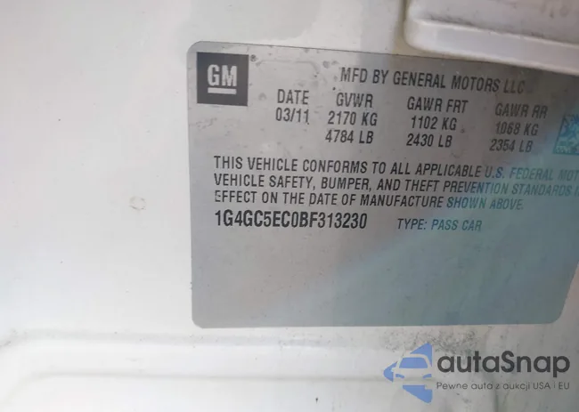 1G4GC5EC0BF313230: 40507555