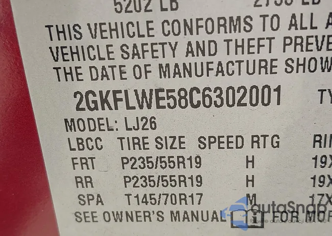 2GKFLWE58C6302001: 40508880