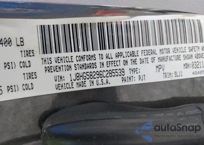 1J8HG58296C285539: 40508647