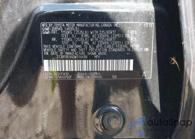 2T3RFREV4DW114499: 40510506