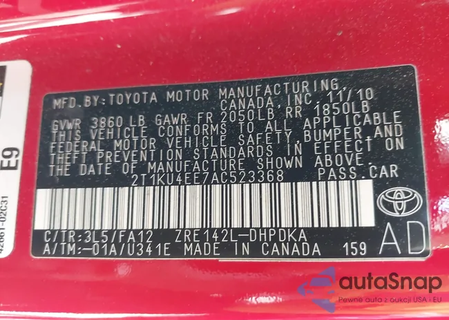 2T1KU4EE7AC523368: 39516384