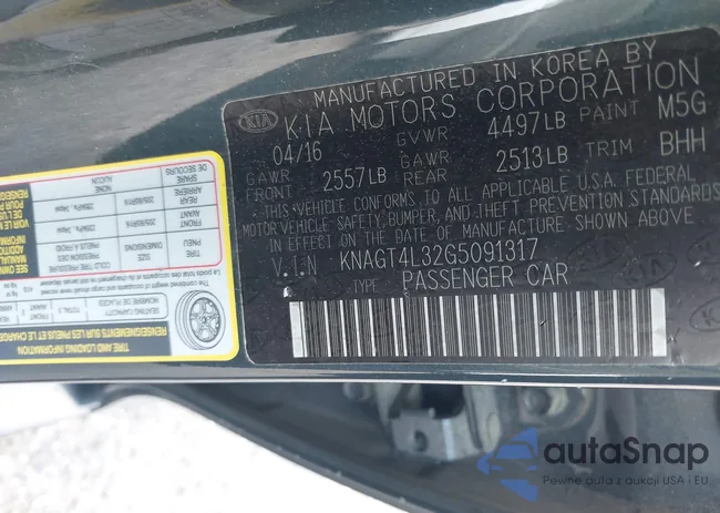 KNAGT4L32G5091317: 39525424