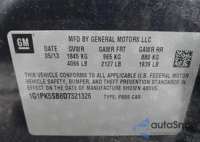 1G1PK5SB8D7321326: 39528341