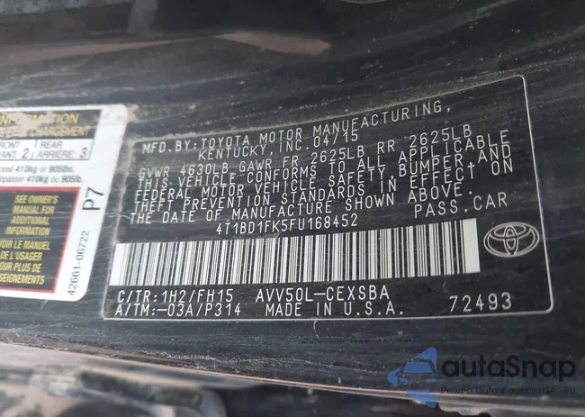 4T1BD1FK5FU168452: 39532255