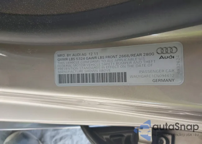 WAUYGAFC1CN094612: 39533250