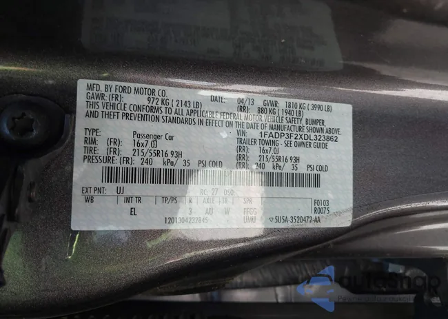 1FADP3F2XDL323862: 39534375