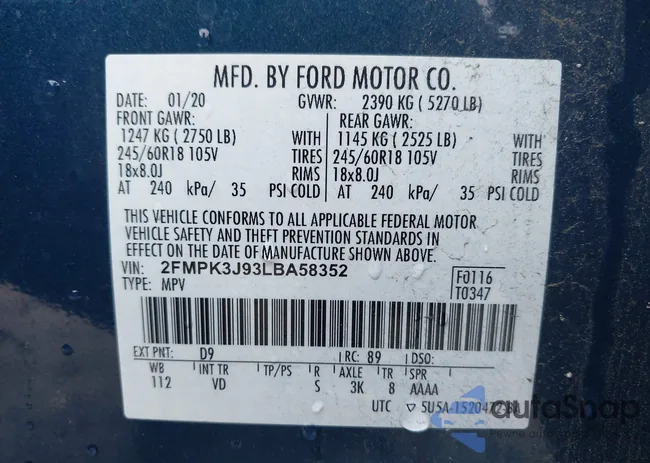2FMPK3J93LBA58352: 39541830