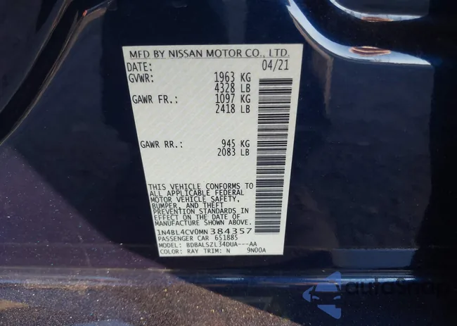 1N4BL4CV0MN384357: 39555763