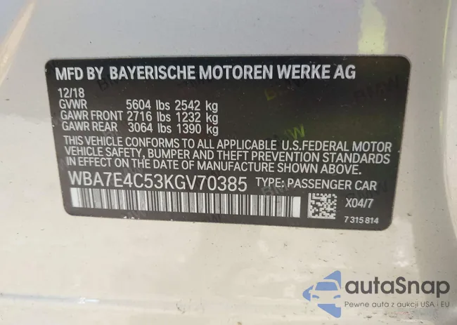 WBA7E4C53KGV70385: 39556837