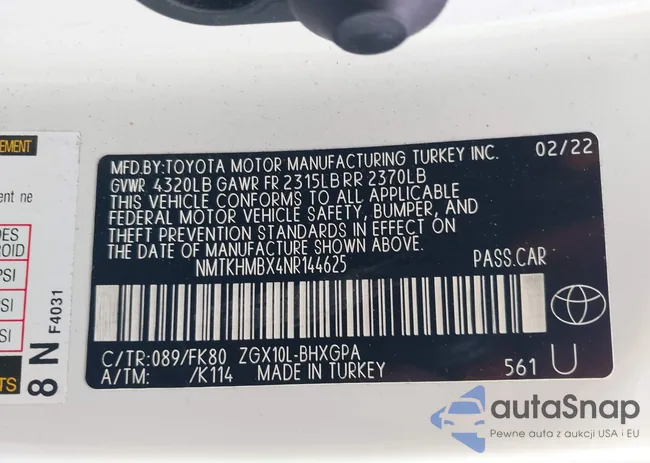 NMTKHMBX4NR144625: 39560310