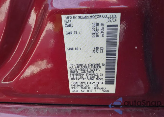 1N4AL3AP8EC429956: 39567014