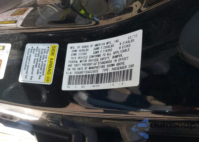 19UUA8F73CA025900: 39568850