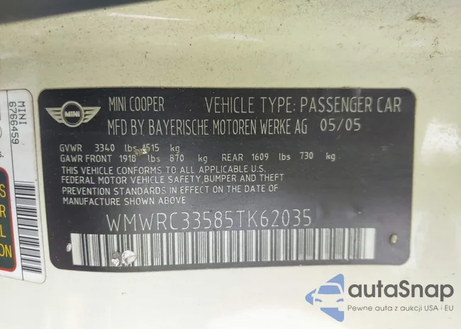 WMWRC33585TK62035: 39568141