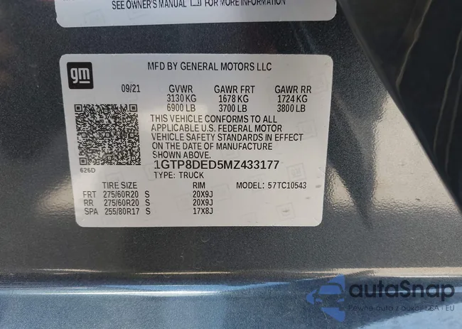 1GTP8BED5MZ433177: 39586459