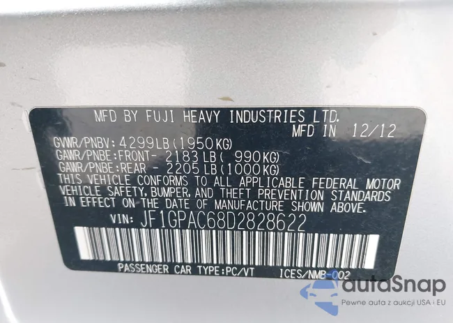 JF1GPAC68D2828622: 39586991