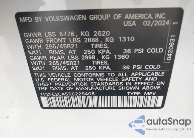 1V2FE2CA5RC229408: 39587804