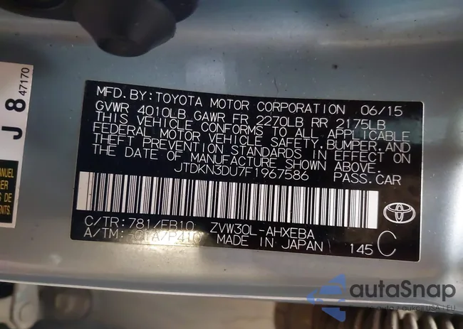 JTDKN3DU7F1967586: 39589670