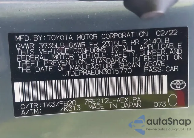 JTDEPMAE0N3015770: 39593208