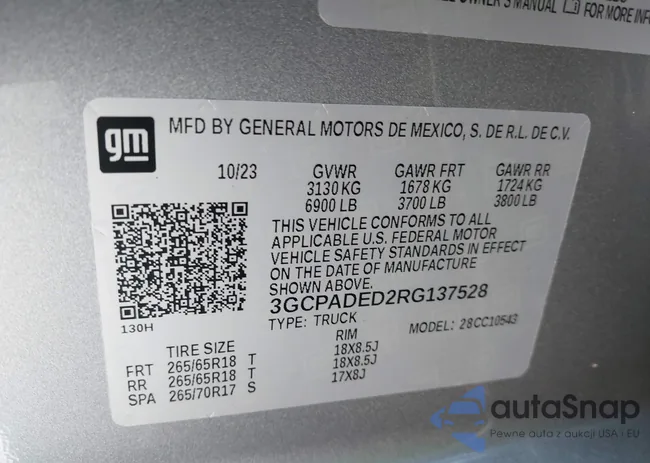 3GCPADED2RG137528: 39606053