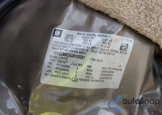 1GNSCBKC0GR109087: 39615617