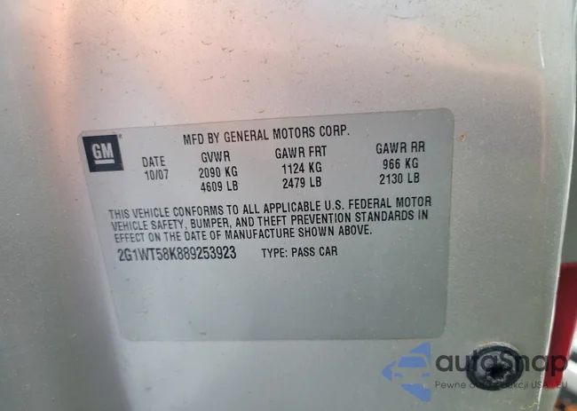 2G1WT58K889253923: 39615059