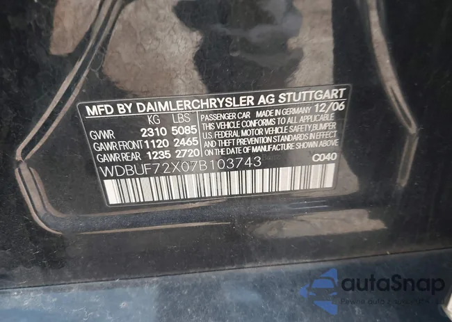 WDBUF72X07B103743: 39617778