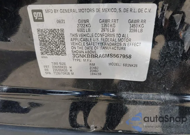 3GNKBBRA6MS567958: 39617848