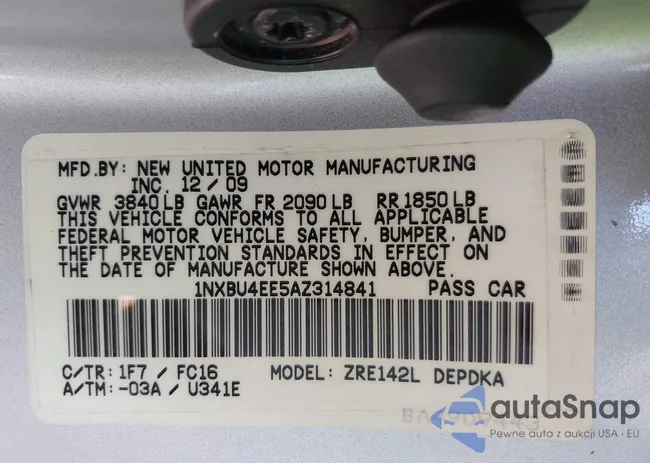 1NXBU4EE5AZ314841: 39618947