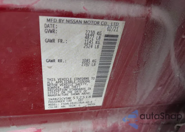 1N4BZ1CV5MC552518: 39620506