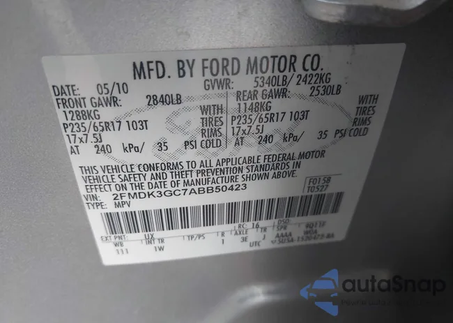 2FMDK3GC7ABB50423: 39630888