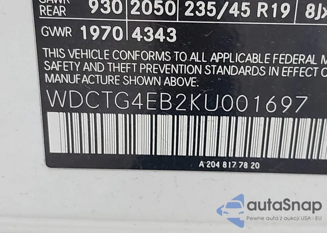 WDCTG4EB2KU001697: 39636168