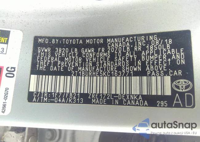 2T1BURHE5KC163771: 39640375