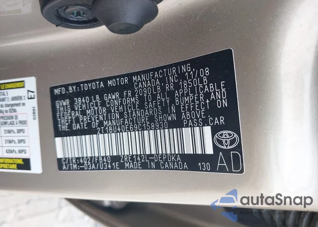 2T1BU40E69C158930: 39640501