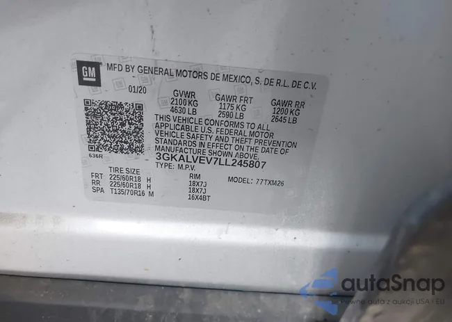 3GKALVEV7LL245807: 39640066