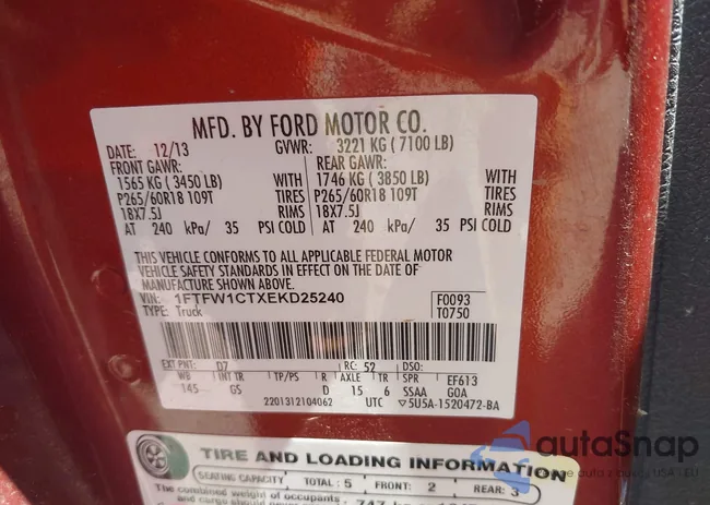 1FTFW1CTXEKD25240: 39642379