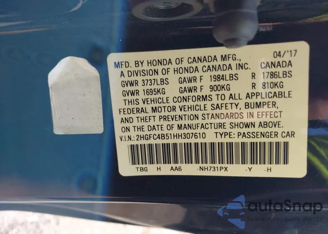 2HGFC4B51HH307610: 39641798