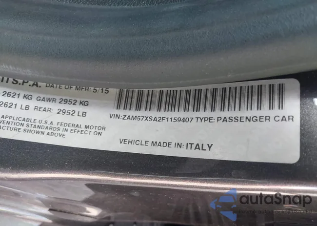 ZAM57XSA2F1159407: 39643002